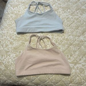 Athleta Girls Light Pink and Blue Sports Bras